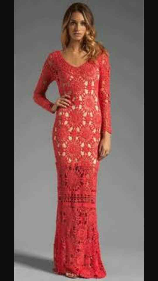 Vestido de madrinha de casamento de #crochê, confira.... - 4