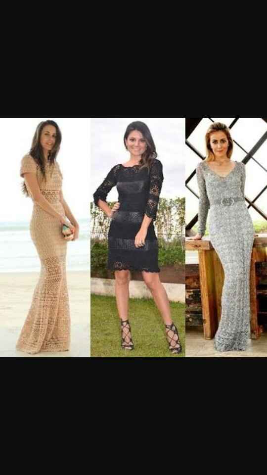 Vestido de madrinha de casamento de #crochê, confira.... - 5