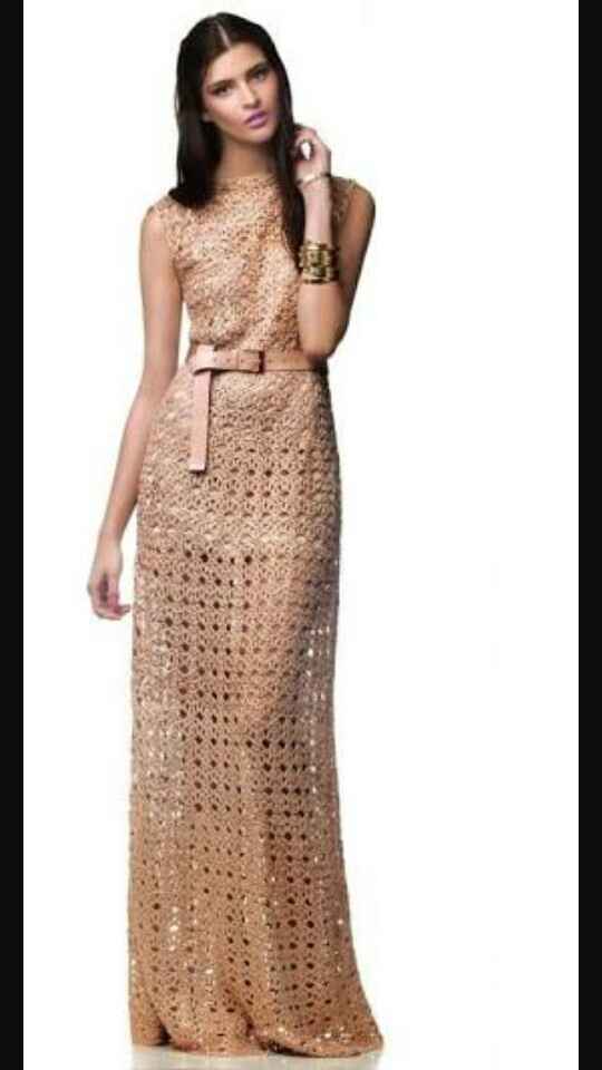 Vestido de madrinha de casamento de #crochê, confira.... - 7