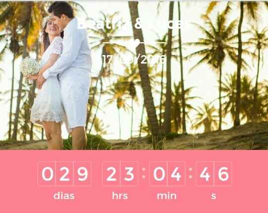Quantos dias faltam pro seu casamento? - 1