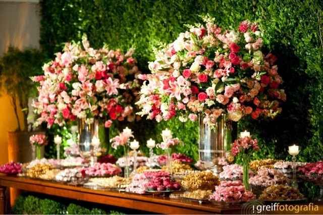 Decoração: rosa com vinho