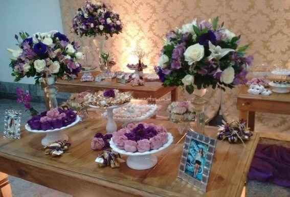 mesa só com os doces