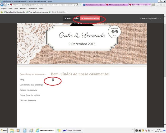 O erro também no modo convidado, a imagem não aparece.