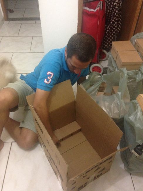 Meu amor organizando nossas comprinhas rsrs