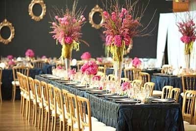 Azul royal com rosa
