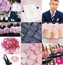 Azul royal com rosa