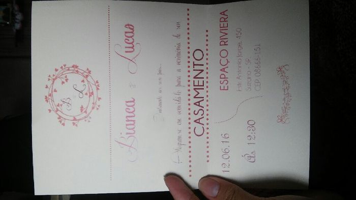 O convite pronto! diy. *-* - 3