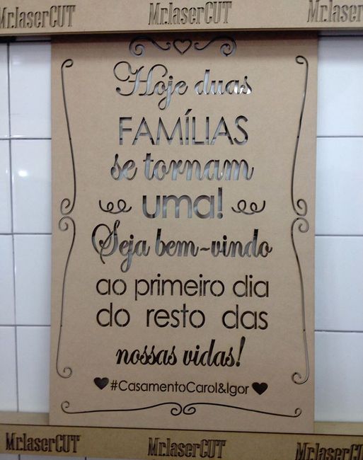 Placa Entada Recepção