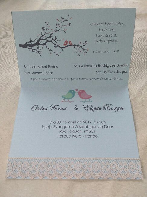 Convites prontos! vem ver... - 2