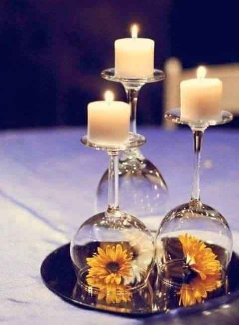 Taças e velas