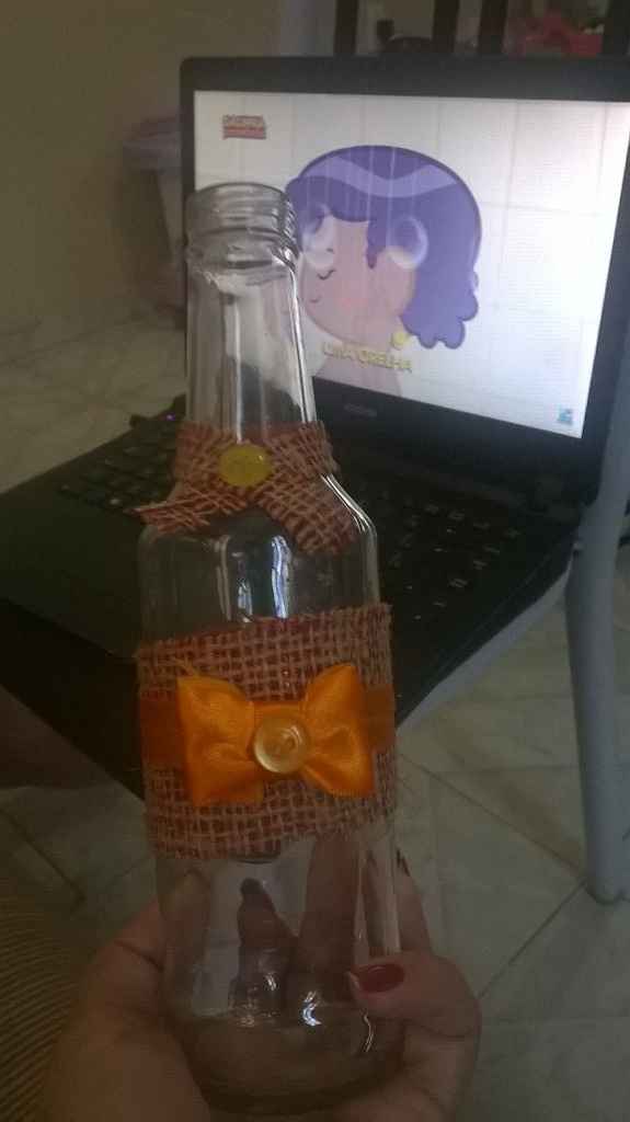Garrafa decorada rústica 