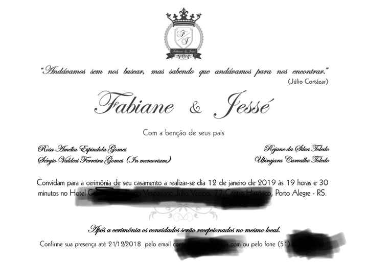 Convite para o casamento #vemopinar - 1