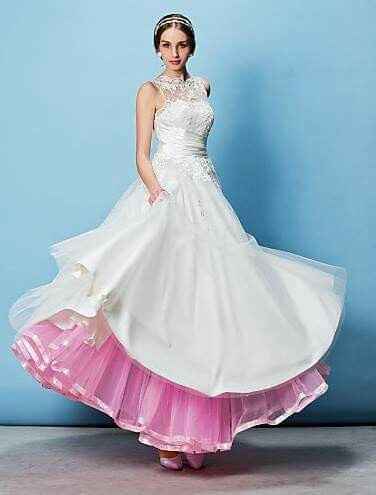 Vestido com anágua colorida - 2