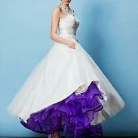 Vestido com anágua colorida - 1