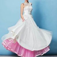 Vestido com anágua colorida - 2