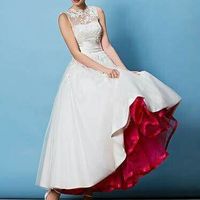 Vestido com anágua colorida - 3