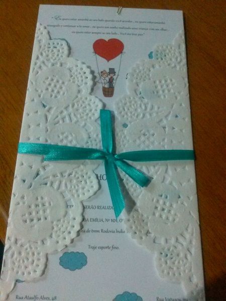 Manualidades, meu primeiro teste de convite - 1