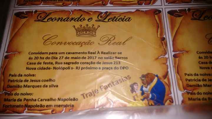 Meus convites chegaram oque acharam noivinhas ? - 1
