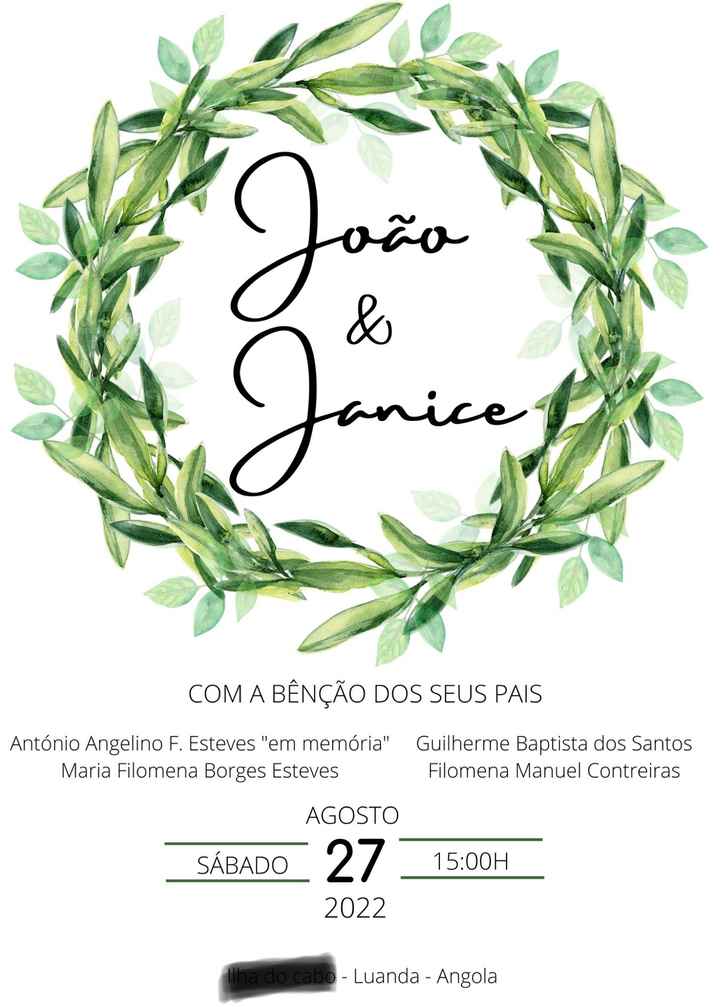 Estrutura dos meus convites - 1