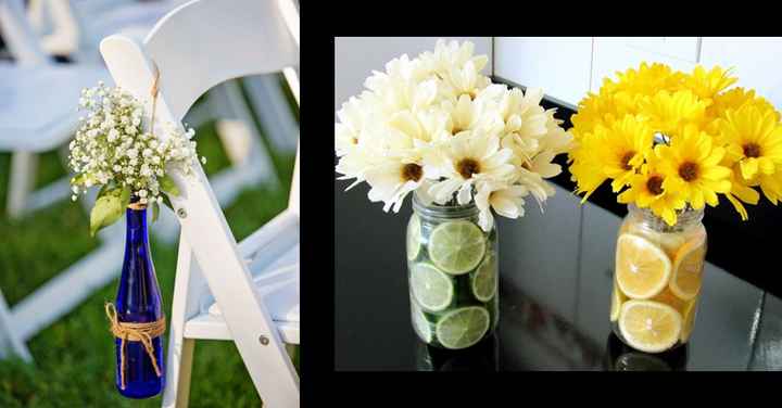 Diy: Itens reciclados para a decoração do casamento - 1
