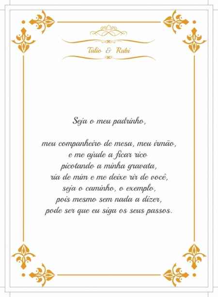 Seja meu padrinho - poema