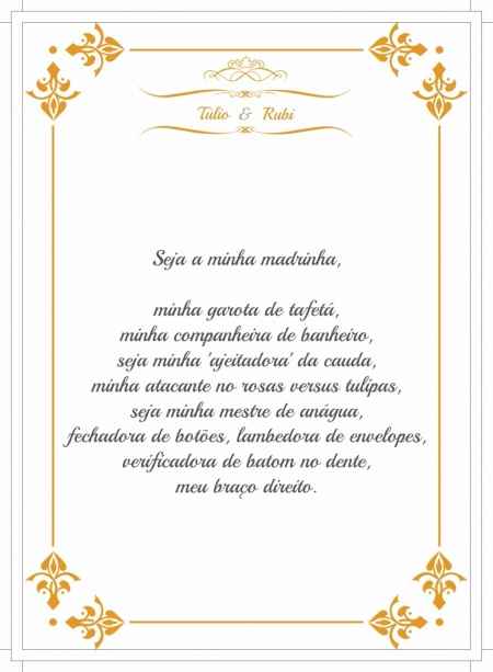 Seja a minha madrinha - poema
