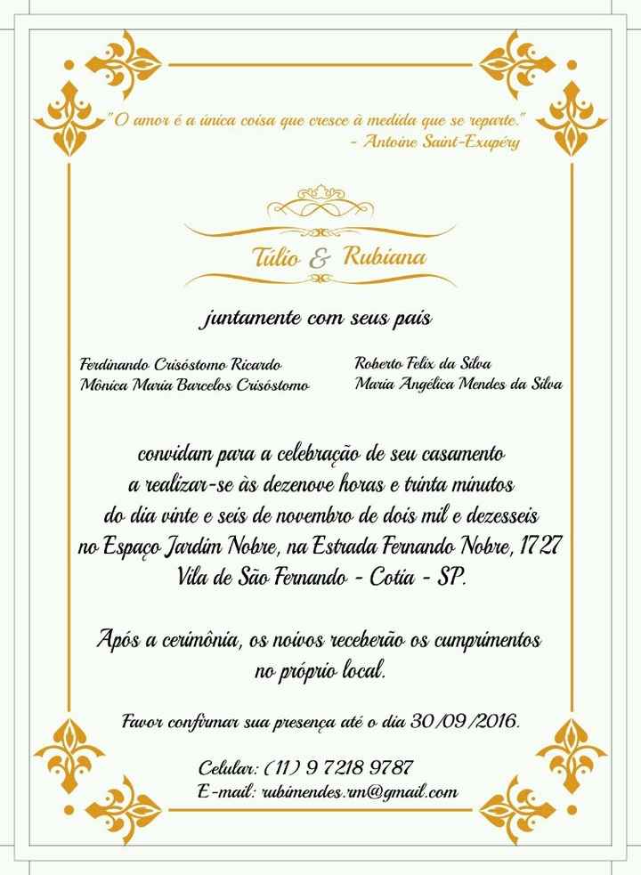 Convites para casamento - 1