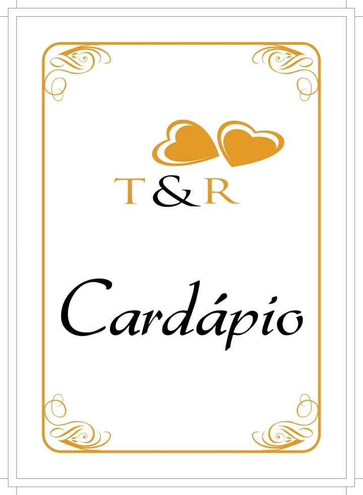 Cardápio -  Modelo 1