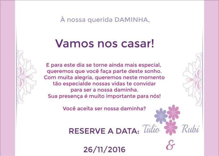 Convite daminha