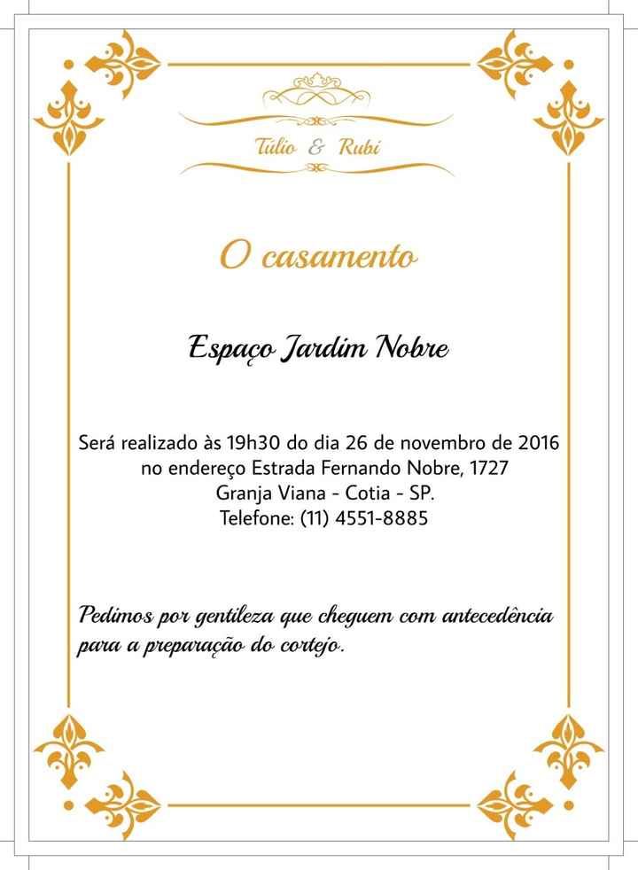 O casamento