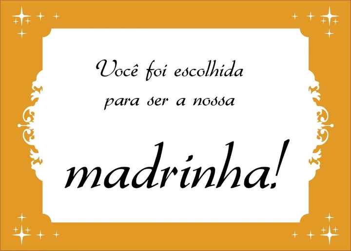 Tampa da caixa para madrinha