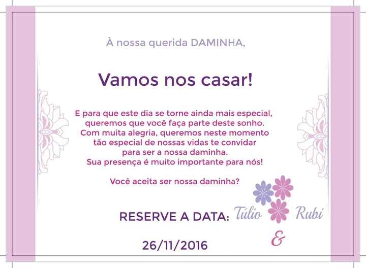 Convite daminha