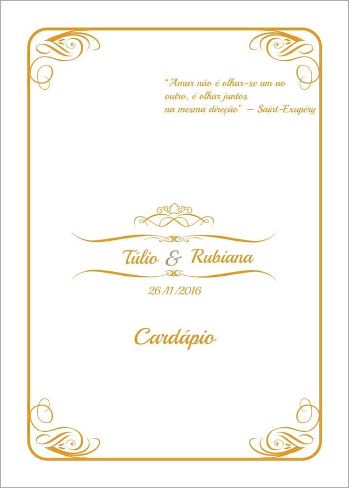 Cardápio capa
