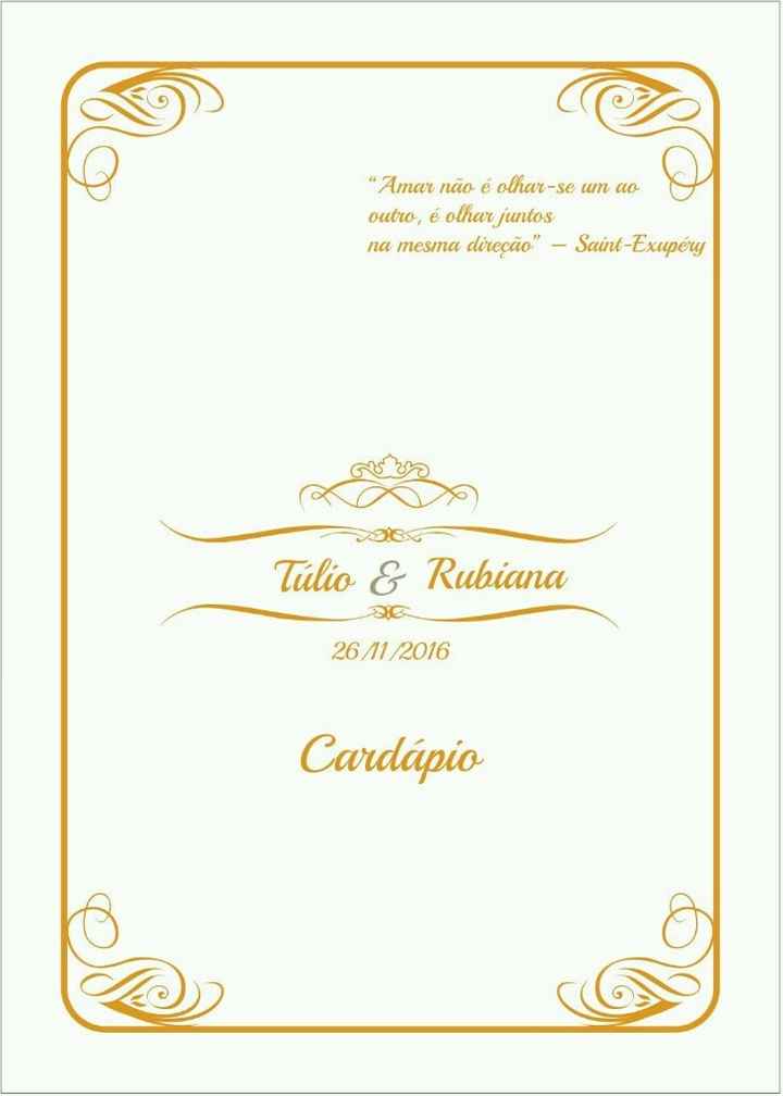 Cardápio - 1