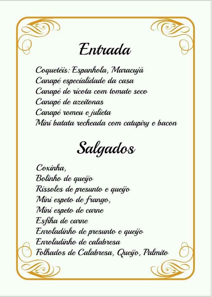 Cardápio - 2