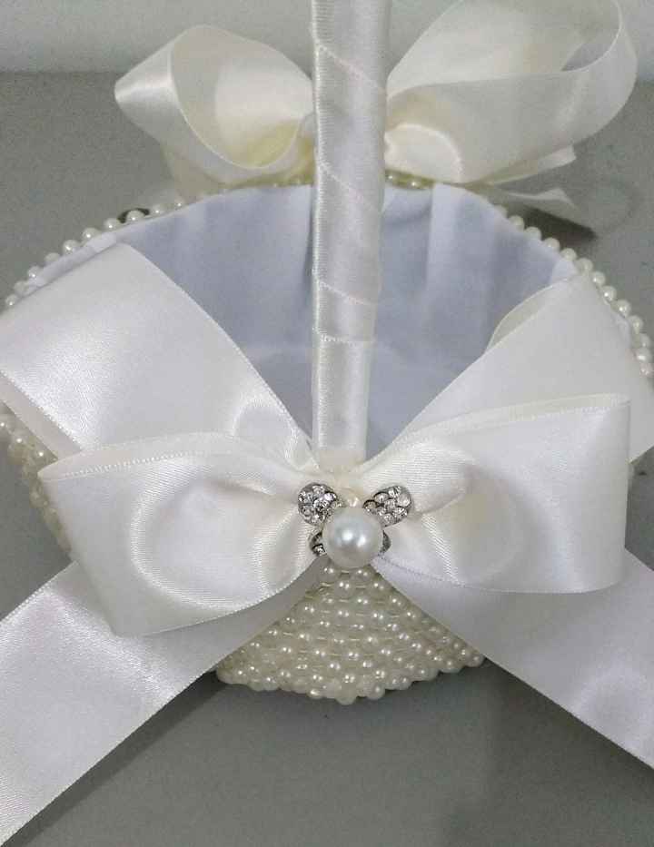 Cesta para florista de pérolas
