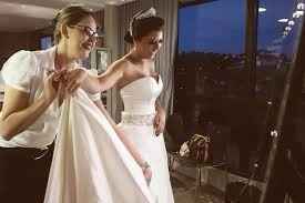 Provando o vestido
