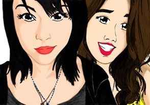 Nossa caricatura Carol e Rubi