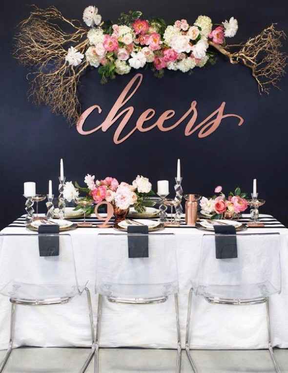 Decoração de casamento com estilo jovial