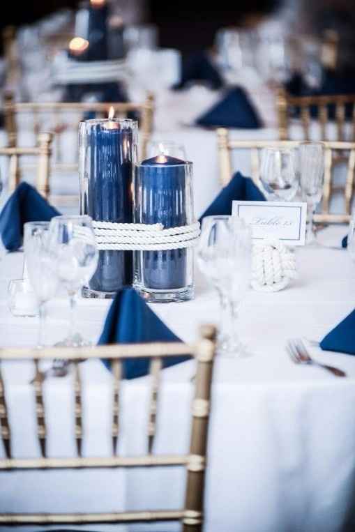  Decoração de casamento azul com estilo navy