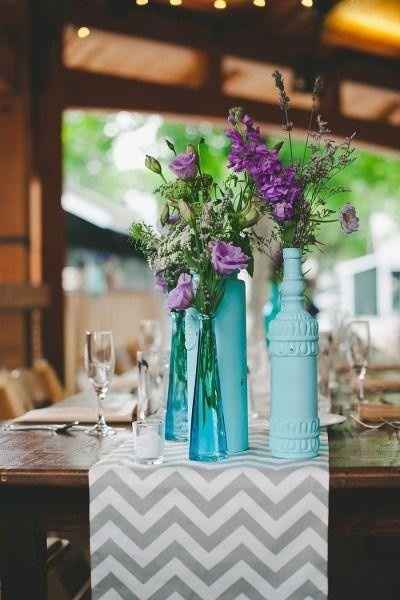 Decoração de casamento com vasos