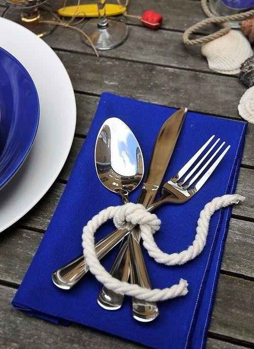 Decoração de casamento azul para conjunto americano