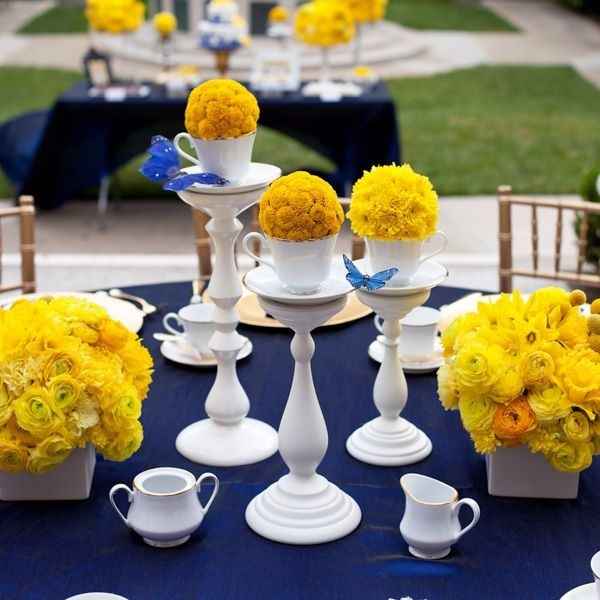 Casamento azul e amarelo