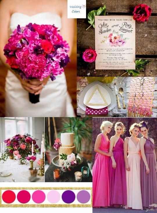 Casamento rosa e roxo