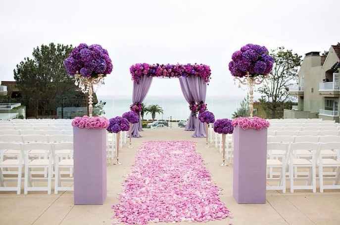 Casamento rosa e roxo