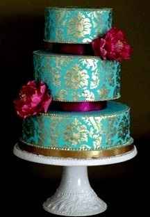 Casamento rosa e turquesa