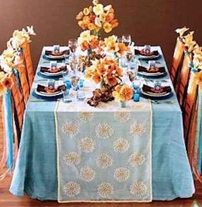 A decoração da mesa dos padrinhos