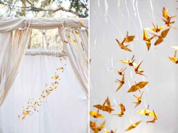 A decoração suspensa