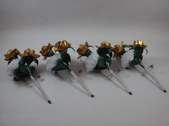 Kit padrinhos os corsages e as lapelas - 5