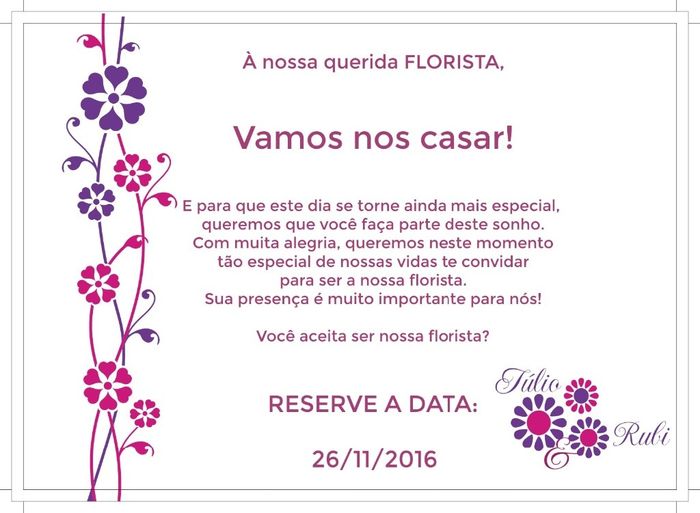 Convite florista